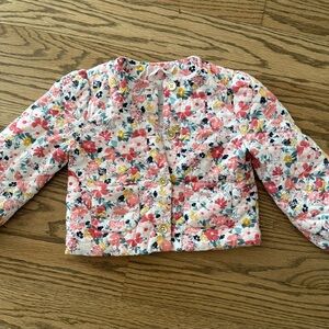 Janie and Jack Pink Floral Puffer Jacket 3T
